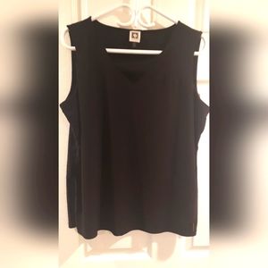 Anne Klein black sleeveless top